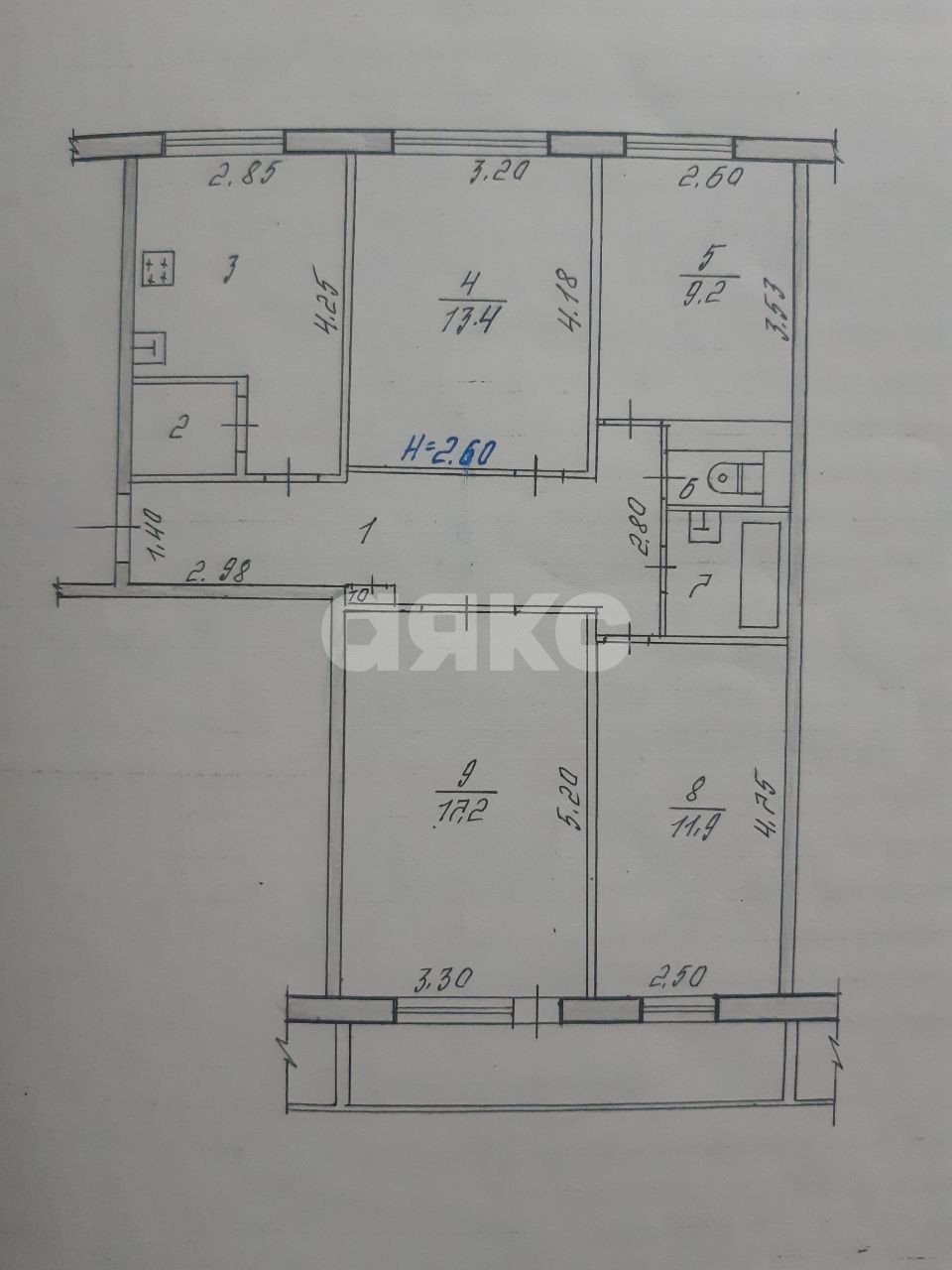 Фото №26: 4-комнатная квартира <span class="whitespace-nowrap">85 м²</span>, <span class="whitespace-nowrap">9/9 эт.</span> - Волгоград, Ворошиловский, мкр. 205-й, ул. Кузнецкая, 26