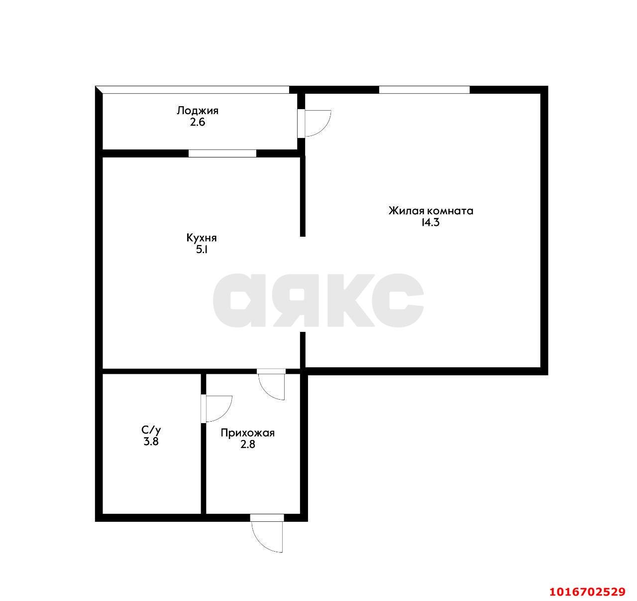 Фото №7: Студия 27 м² - Краснодар, Прикубанский внутригородской округ, ж/р Восточный, ул. Генерала Трошева, 11