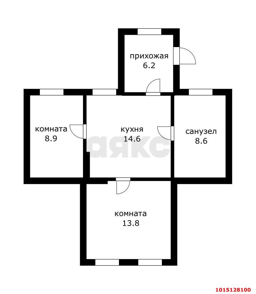 Фото №3: 3-комнатная квартира 46 м² - Краснодар, Прикубанский внутригородской округ, мкр. Славянский, ул. имени Толстого, 34