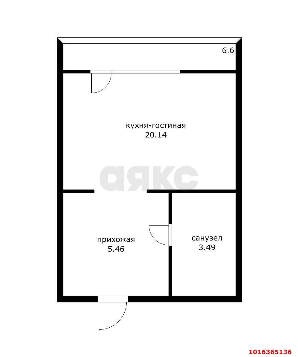 Фото №10: Студия 32 м² - Знаменский, Карасунский внутригородской округ, мкр. Родные Просторы, ул. Природная, 10Бк9