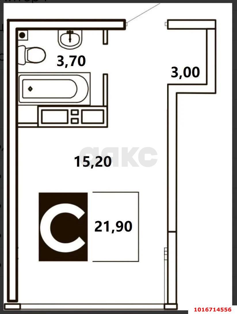 Фото №6: Студия 21 м² - Краснодар, Прикубанский внутригородской округ, мкр. жилой комплекс Самолёт, ул. Западный Обход, 39/2