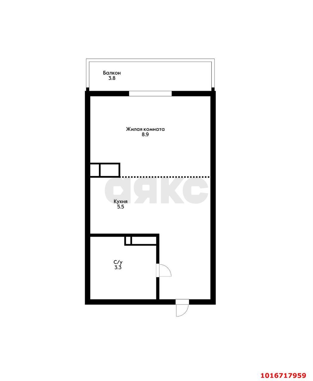 Фото №7: Студия 25 м² - Краснодар, жилой комплекс Дружный-2, Прикубанский внутригородской округ, Россинского, мкр. жилой комплекс Дружный, б-р Адмиралтейский, 3к2