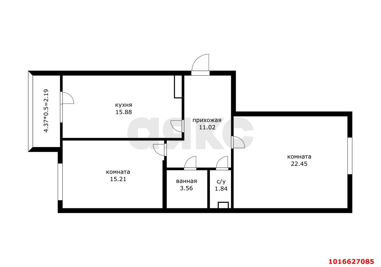 Фото №16: 2-комнатная квартира 80 м² - Краснодар, Прикубанский внутригородской округ, мкр. Достояние, ул. Григория Булгакова, 16