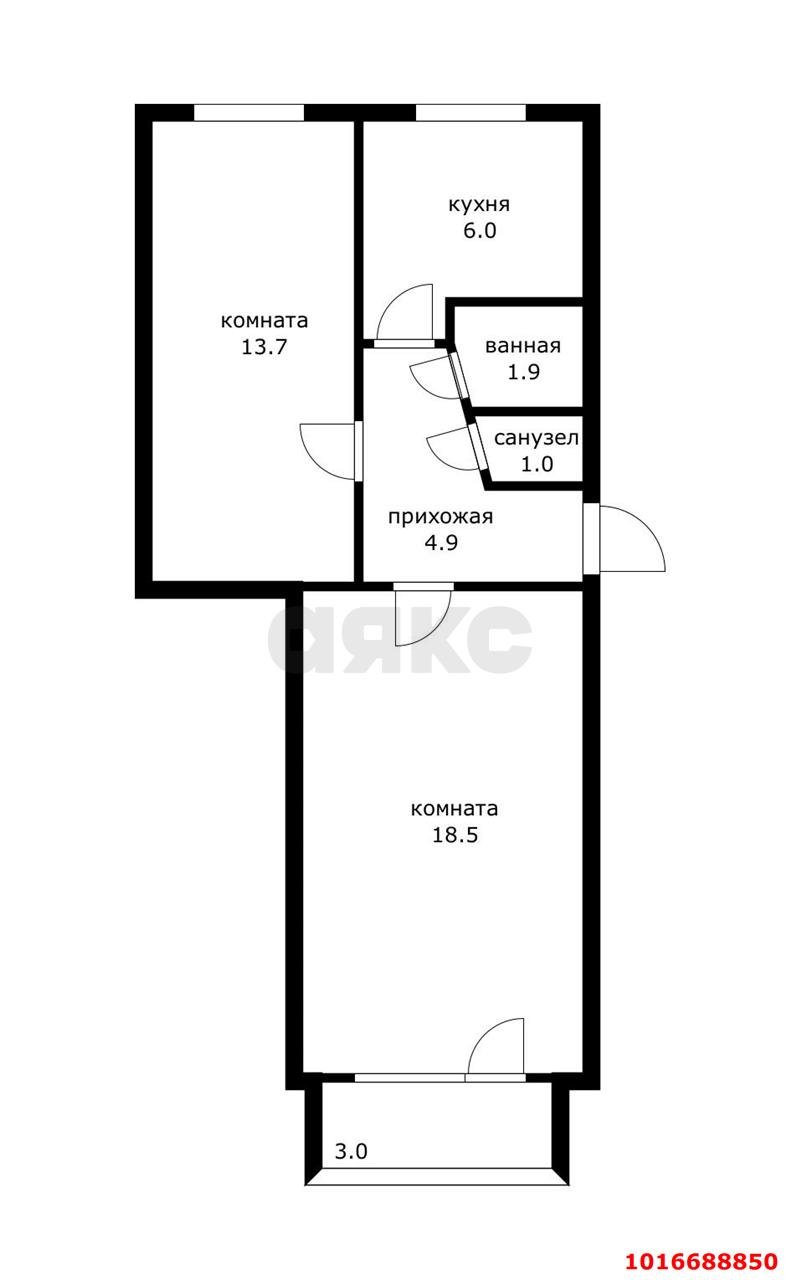 Фото №17: 2-комнатная квартира 49 м² - Краснодар, Западный внутригородской округ, мкр. Фестивальный, ул. Котовского, 106