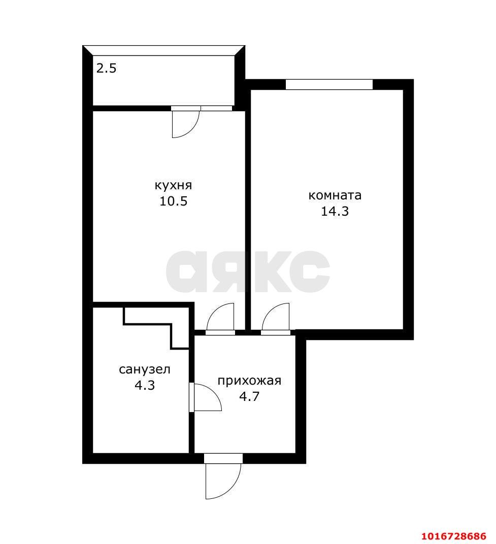 Фото №4: 1-комнатная квартира 36 м² - Краснодар, Музыкальный, ЖК Инсити, жилой комплекс Инсити, Прикубанский внутригородской округ, Завод Радиоизмерительных Приборов, мкр. имени Петра Метальникова, ул. Петра Метальникова, 7