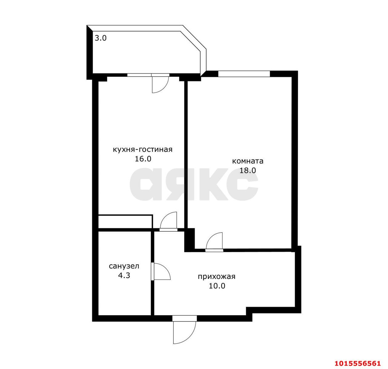 Фото №10: 1-комнатная квартира 44 м² - Краснодар, Прикубанский внутригородской округ, мкр. имени Маршала Жукова, ул. Александра Покрышкина, 2/2