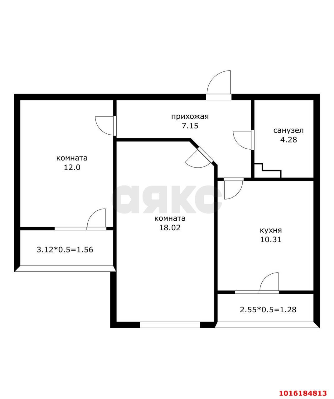 Фото №14: 2-комнатная квартира 55 м² - Краснодар, ЖК Губернский, Губернский, Прикубанский внутригородской округ, мкр. 7-й квартал, ул. Боспорская, 14
