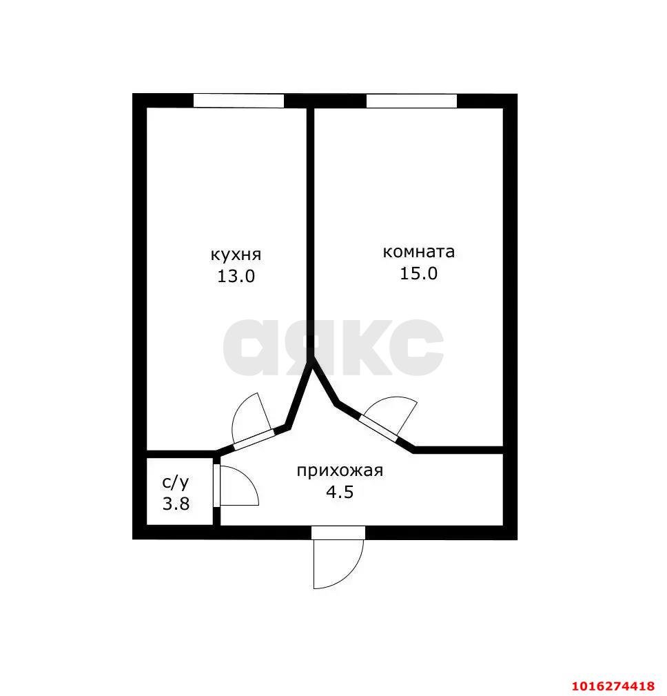 Фото №12: 1-комнатная квартира 36 м² - Краснодар, мкр. Прикубанский внутригородской округ, ул. Тепличная, 64