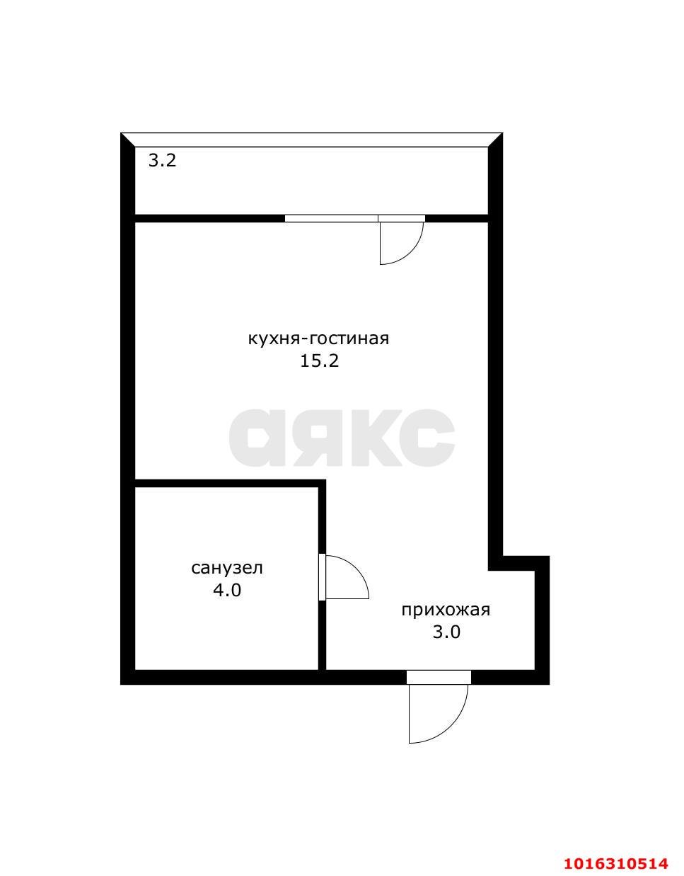 Фото №5: Студия 22 м² - Краснодар, ЖК Губернский, Прикубанский внутригородской округ, мкр. Губернский, ул. им. Героя Яцкова И.В., 17