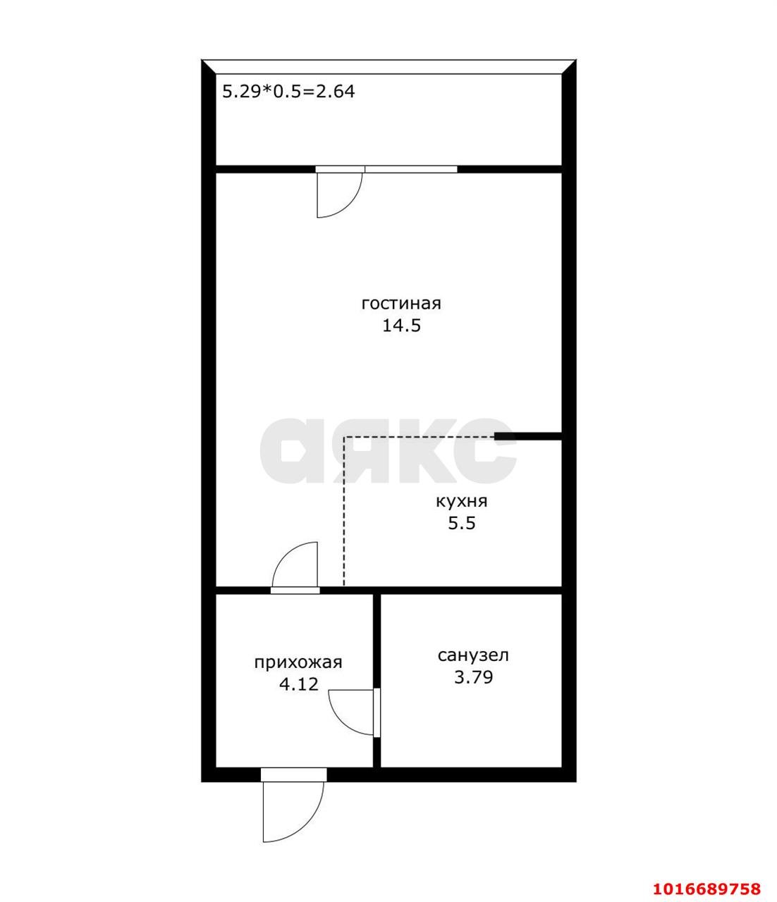 Фото №8: Студия 29 м² - Берёзовый, Прикубанский внутригородской округ, Витаминкомбинат, мкр. жилой комплекс Берёзовый Парк, ул. 2-я Целиноградская, 44к2