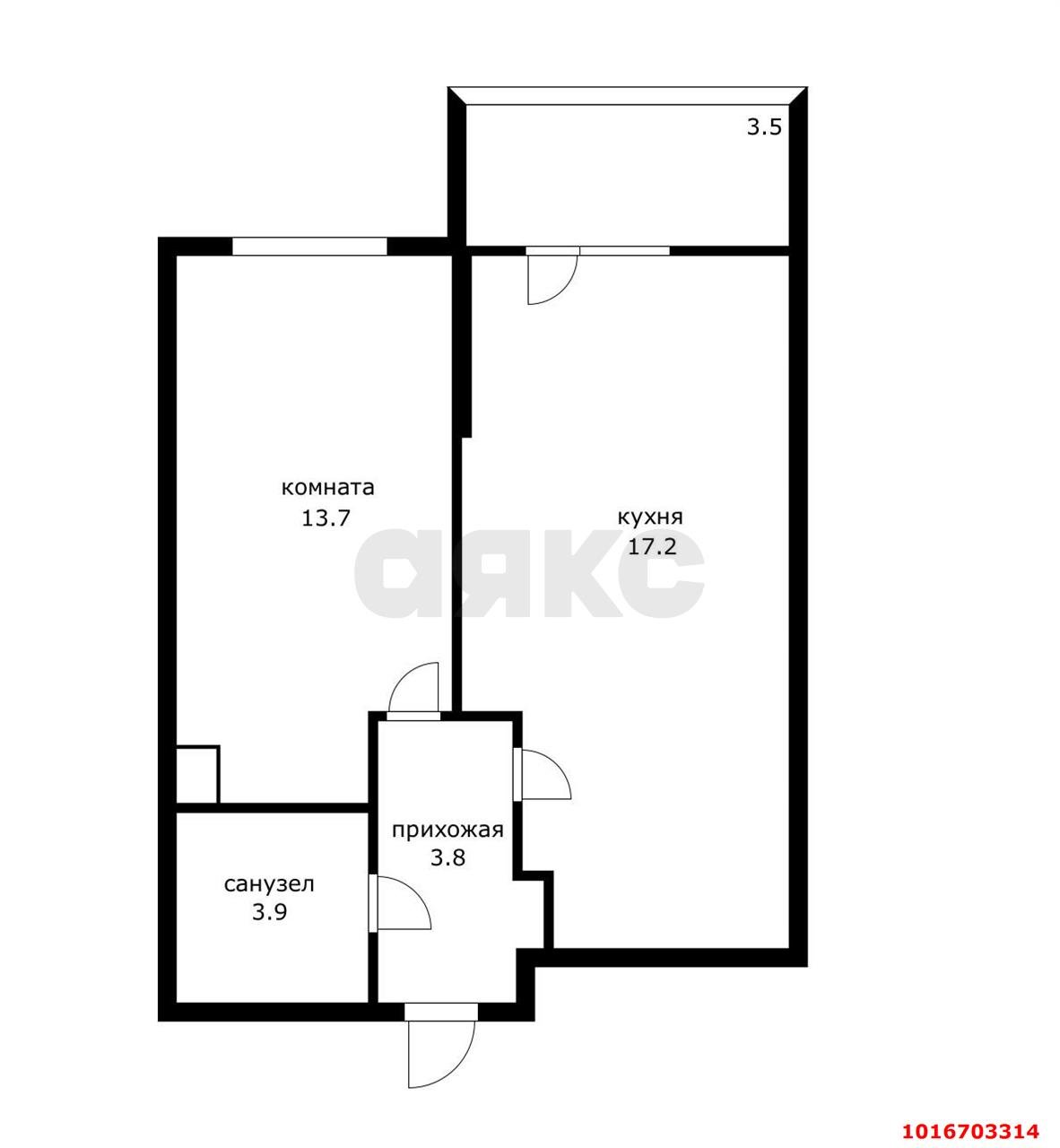 Фото №18: 1-комнатная квартира 42 м² - Краснодар, Карасунский внутригородской округ, жилой комплекс Трилогия, мкр. Гидростроителей, ул. имени Невкипелого, 24/2к2