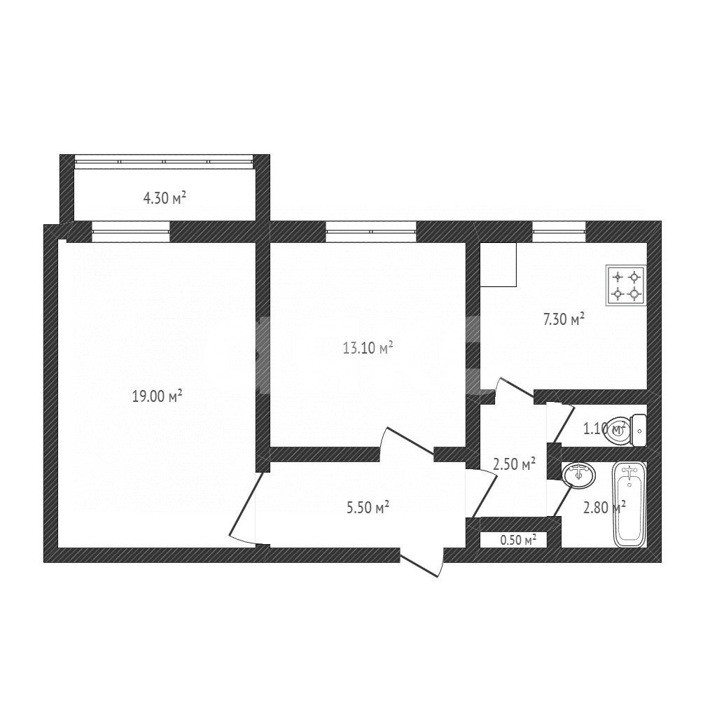 Фото №9: 2-комнатная квартира 55 м² - Луганск, Артёмовский, мкр. Степной квартал, 21