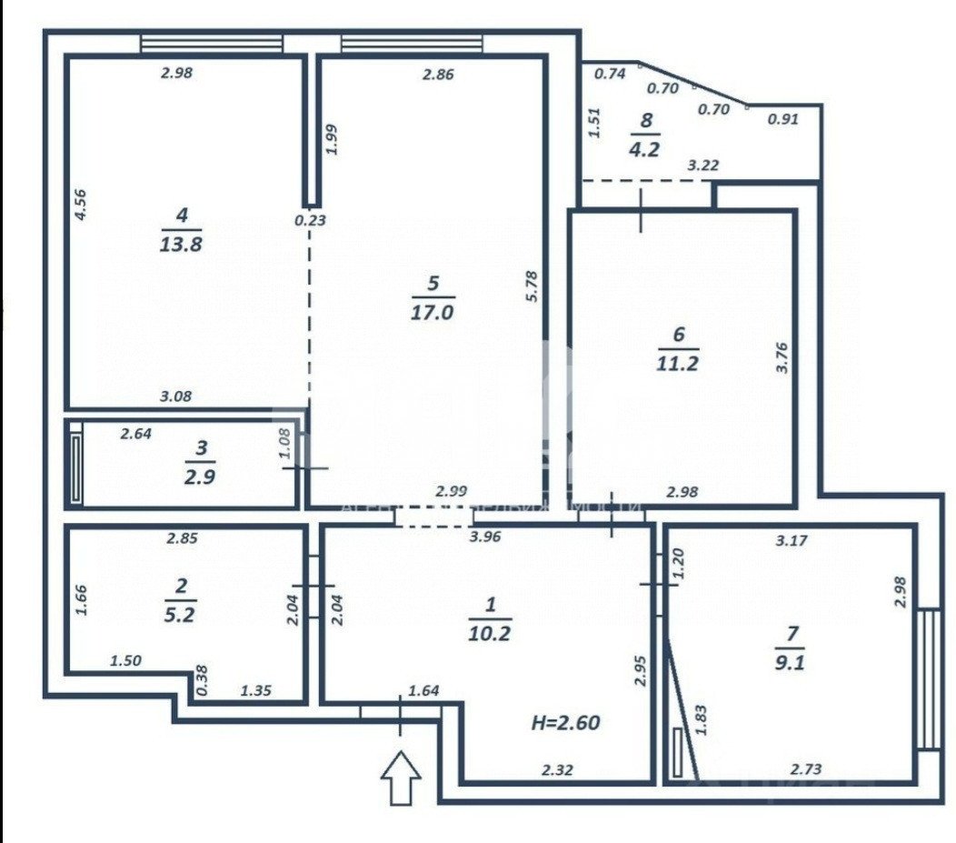 Фото №25: 3-комнатная квартира 73 м² - Анапа, 3Б, мкр. жилой комплекс Метеора, ул. Ленина, 185Ак5