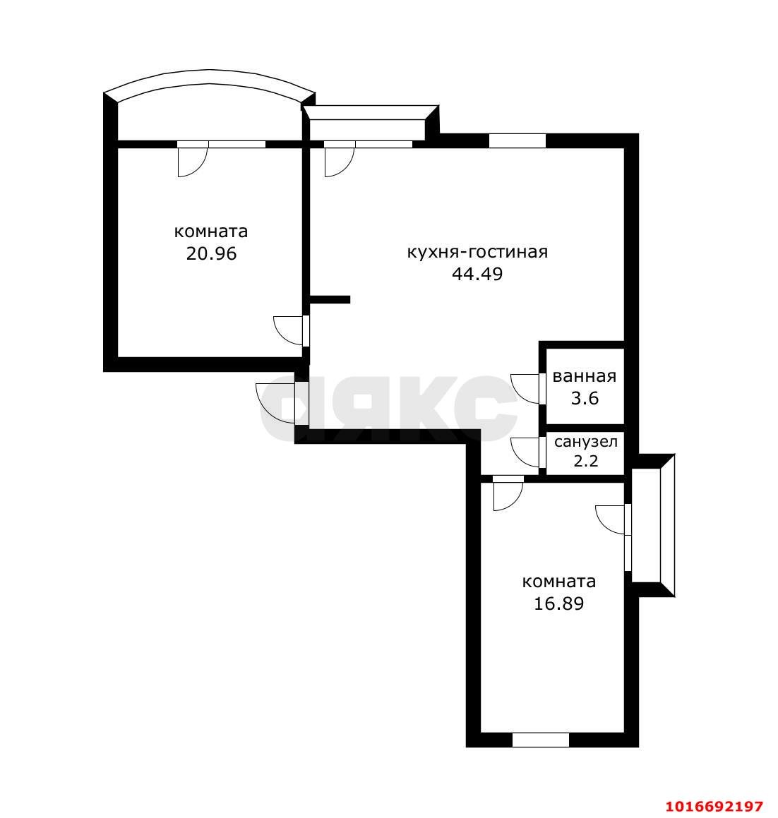 Фото №21: 3-комнатная квартира 88 м² - Краснодар, Западный внутригородской округ, мкр. Юбилейный, пр-кт Чекистов, 33