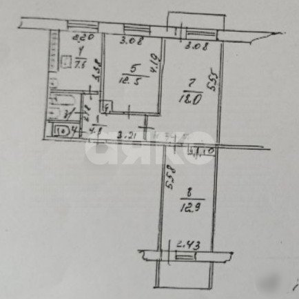 Фото №14: 3-комнатная квартира 62 м² - Мариуполь, Жовтневый, Западный, мкр. 23-й, ул. Гранитная, 108