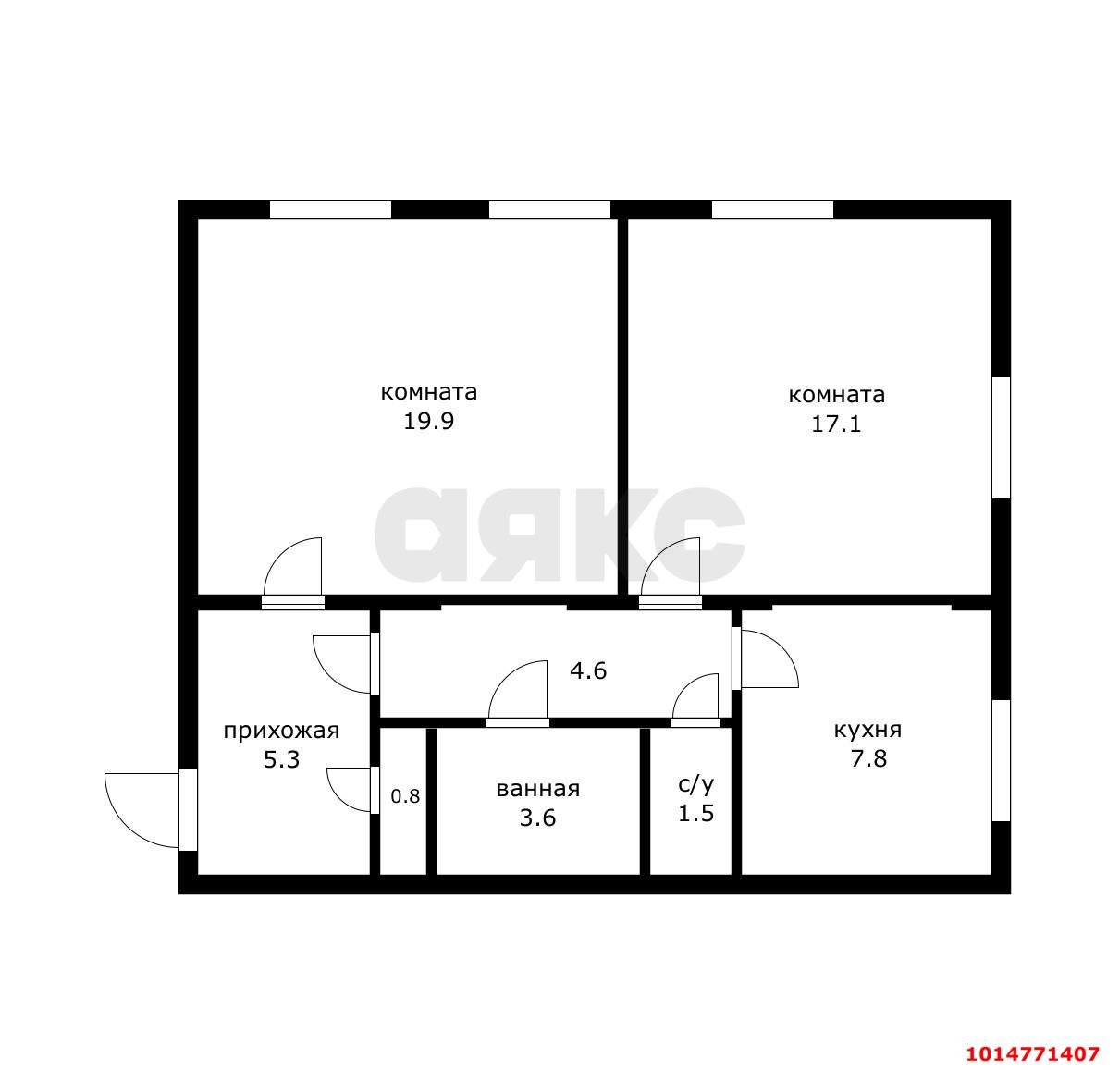 Фото №20: 2-комнатная квартира 60 м² - Краснодар, Западный внутригородской округ, Горгаз, мкр. Центральный, ул. Захарова, 47