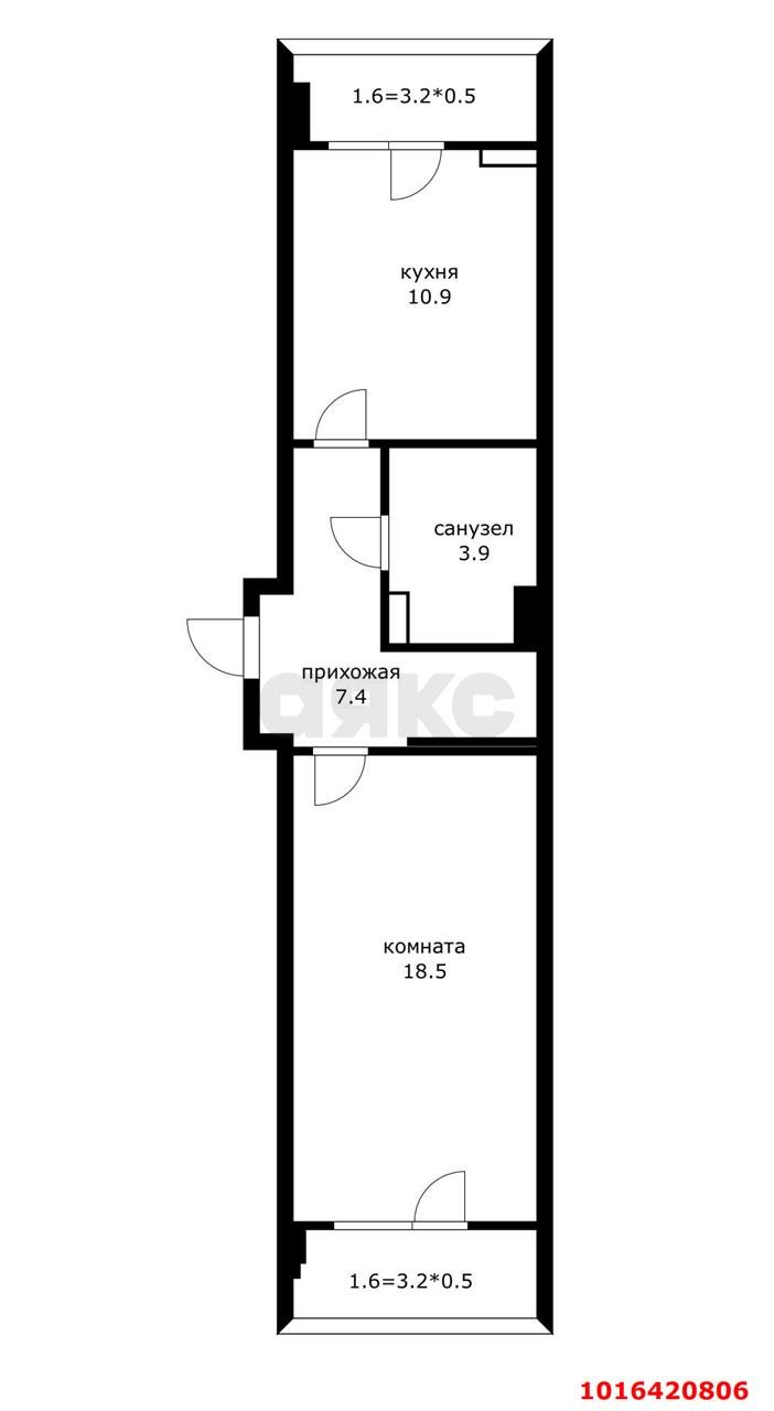 Фото №7: 1-комнатная квартира 43 м² - Краснодар, Прикубанский внутригородской округ, мкр. жилой комплекс Бауинвест, ул. Героев-Разведчиков, 11/3