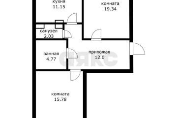Фото №1: 2-комнатная квартира 64 м² - Краснодар, мкр. квартал Народный, пер. Ленинский, 20/1к9