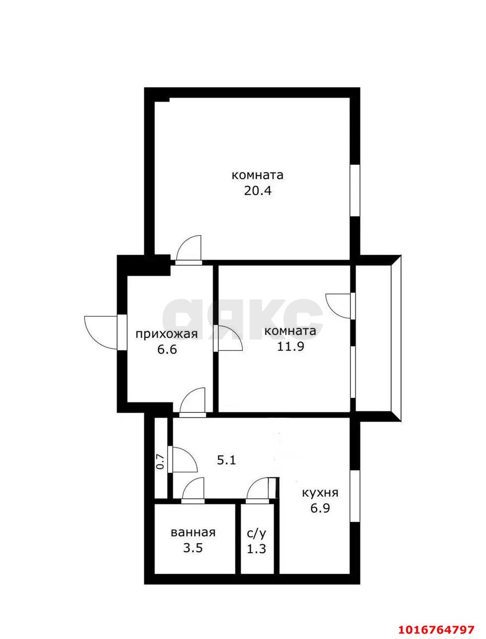 Фото №7: 2-комнатная квартира 60 м² - Краснодар, ул. Красная, 147