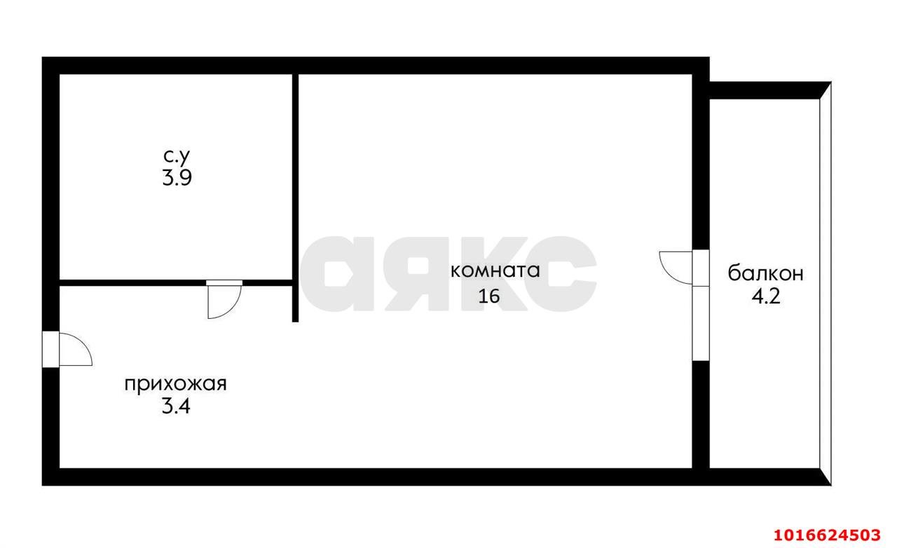 Фото №12: Студия 30 м² - Новая Адыгея, мкр. жилой комплекс Мега, ул. Бжегокайская, 90/2к4