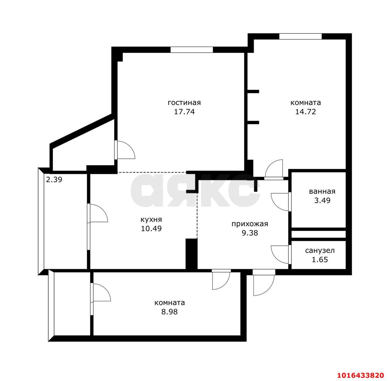 Фото №6: 3-комнатная квартира 72 м² - Краснодар, Карасунский внутригородской округ, мкр. Гидростроителей, ул. Невкипелого, 2