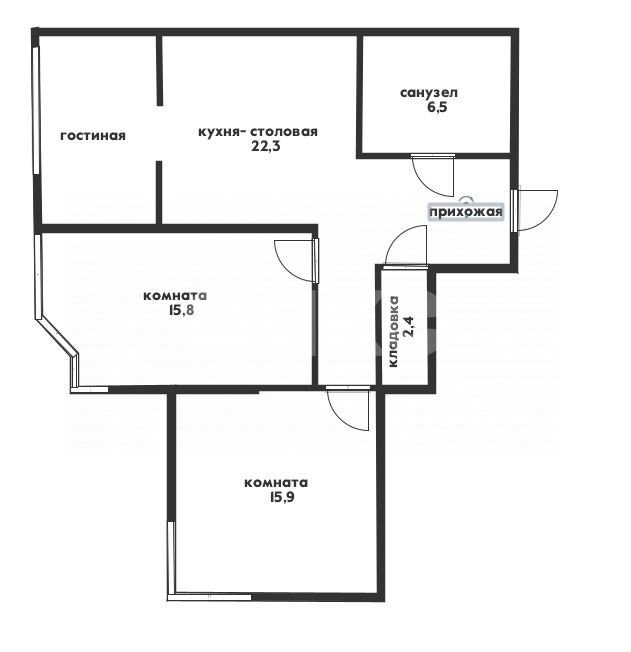 Фото №31: 2-комнатная квартира 74 м² - Геленджик