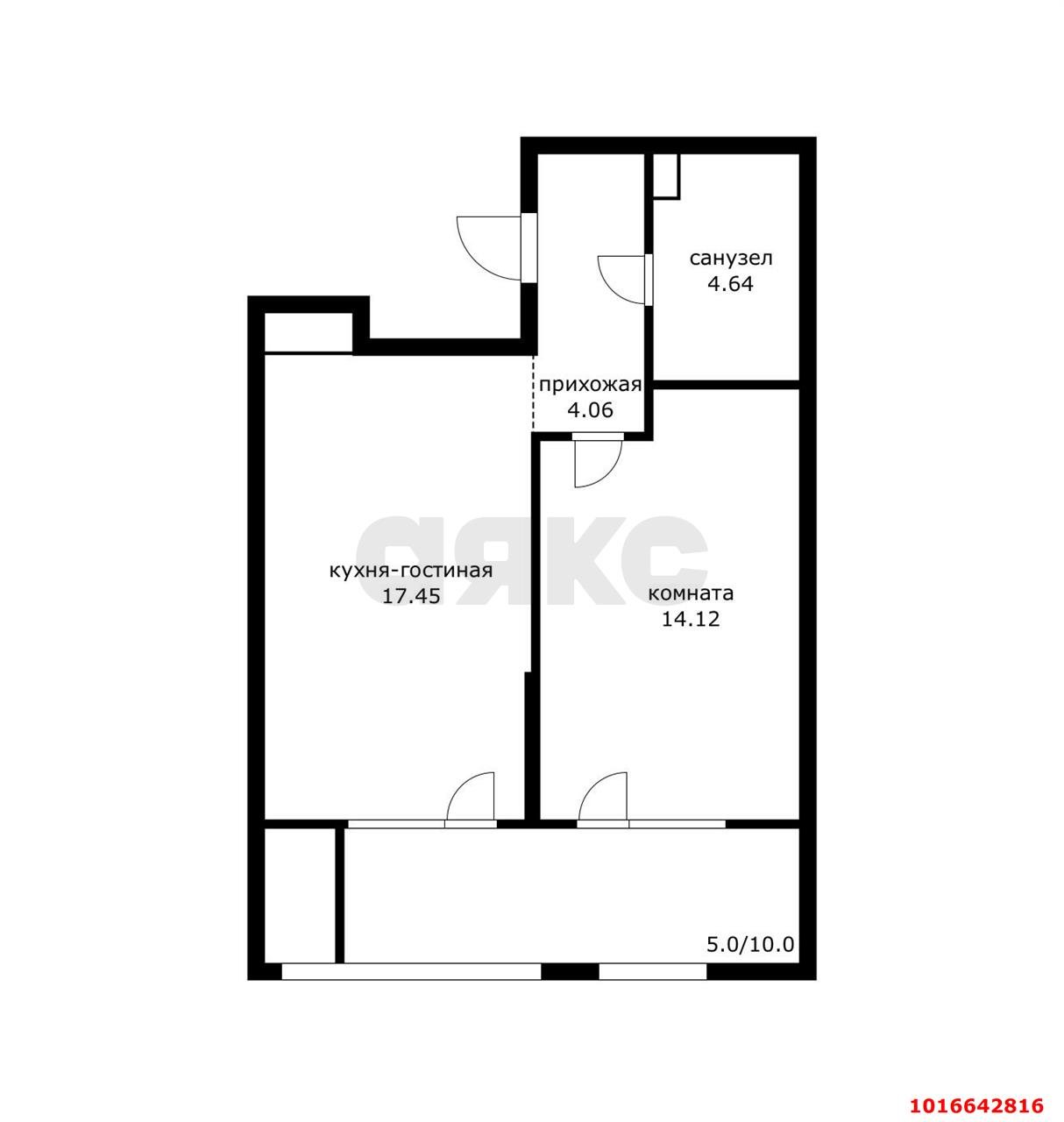 Фото №9: 1-комнатная квартира 45 м² - Краснодар, Прикубанский внутригородской округ, мкр. жилой комплекс Народные Кварталы, ул. Народная, 54лит1