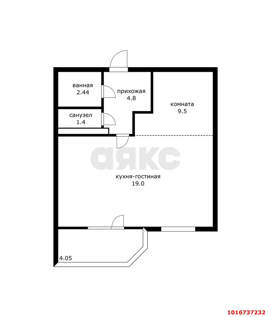 Фото №5: 1-комнатная квартира 36 м² - Краснодар, Прикубанский внутригородской округ, Восточный, мкр. жилой комплекс Квартал № 6, ул. имени Героя Советского Союза Николая Воробьёва, 9