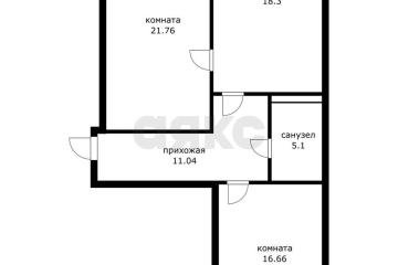 Фото №1: 2-комнатная квартира 73 м² - Краснодар, мкр. ЖК Гарантия, ул. Восточно-Кругликовская, 42/3к2