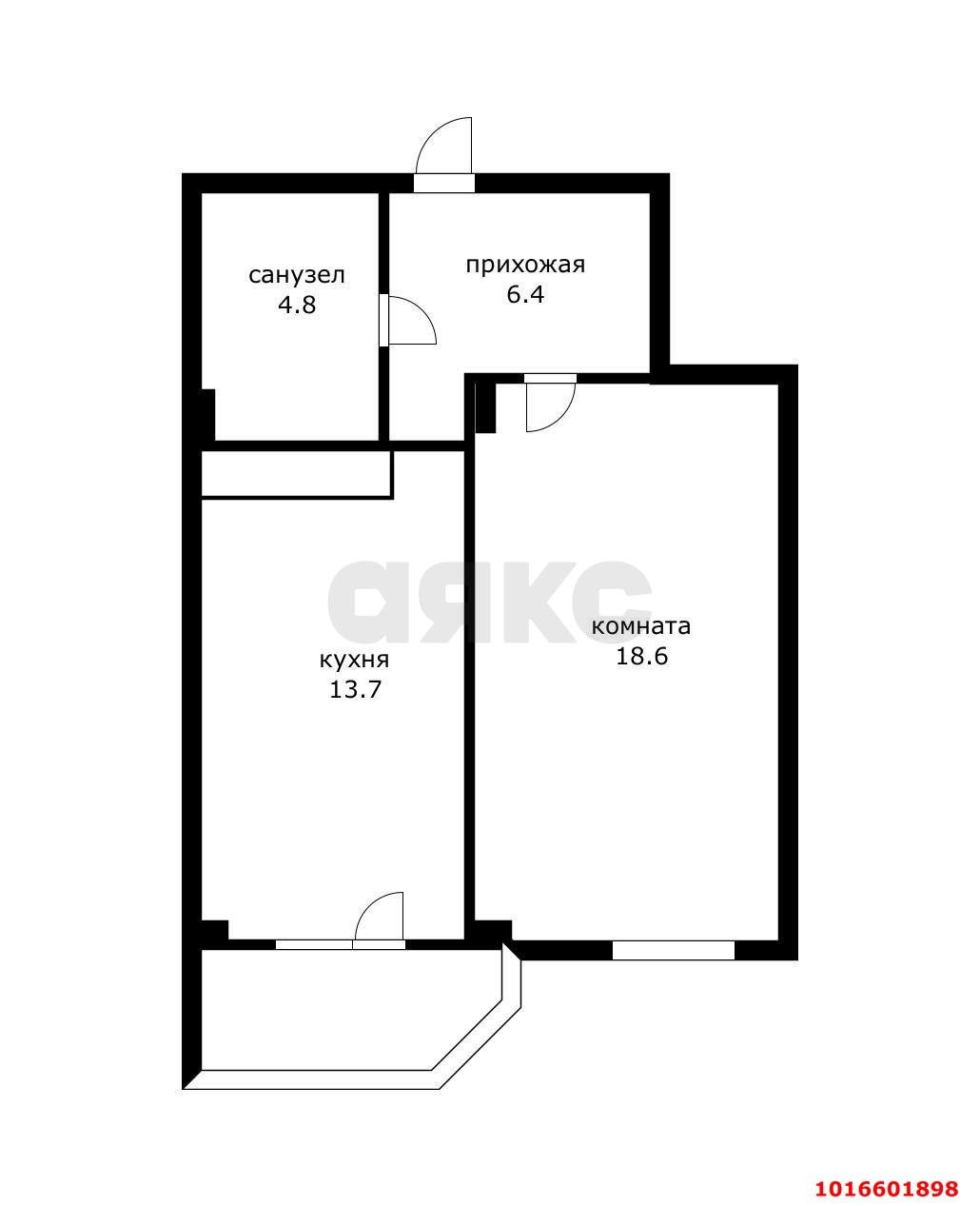 Фото №15: 1-комнатная квартира 44 м² - Краснодар, Прикубанский внутригородской округ, мкр. имени Маршала Жукова, ул. Александра Покрышкина, 4/6