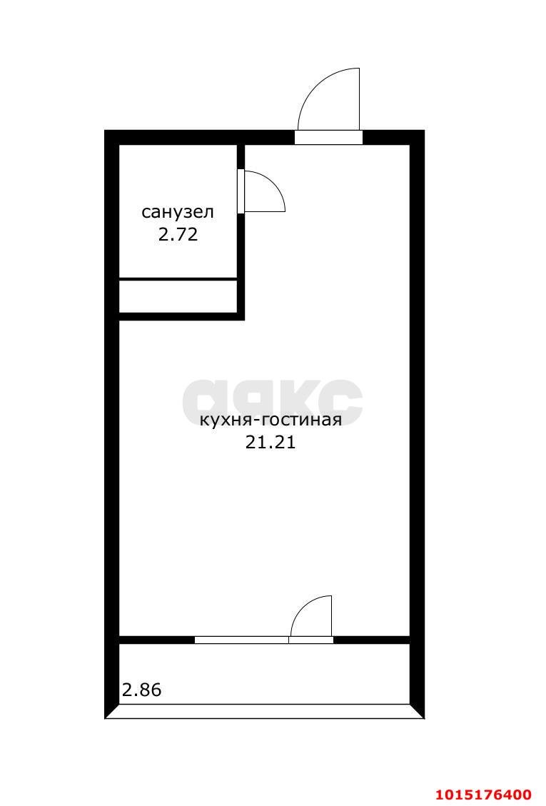 Фото №7: Студия 26 м² - Краснодар, Прикубанский внутригородской округ, мкр. Славянский, ул. Заполярная, 37к4