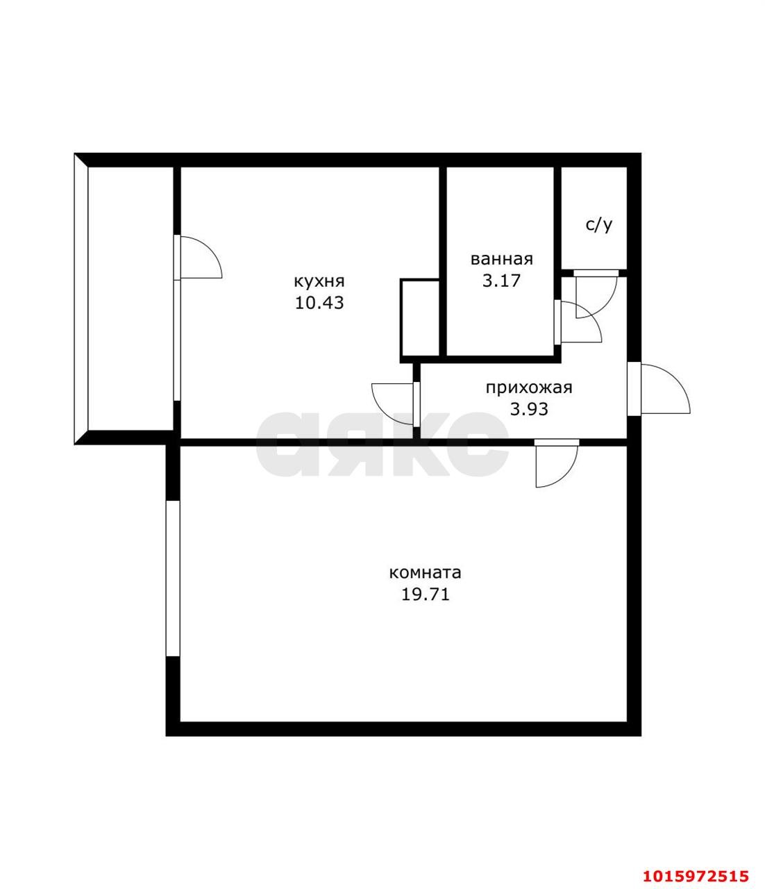 Фото №16: 1-комнатная квартира 40 м² - Краснодар, Прикубанский внутригородской округ, мкр. Завод Измерительных Приборов, ул. Зиповская, 28