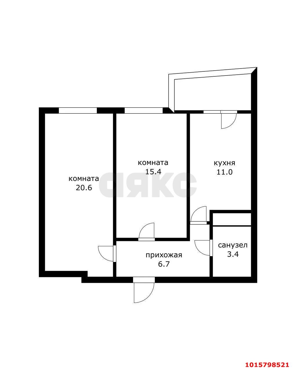 Фото №10: 2-комнатная квартира 57 м² - Краснодар, Карасунский внутригородской округ, Хлопчато-бумажный Комбинат, мкр. жилой комплекс Галактика, ул. Уральская, 71