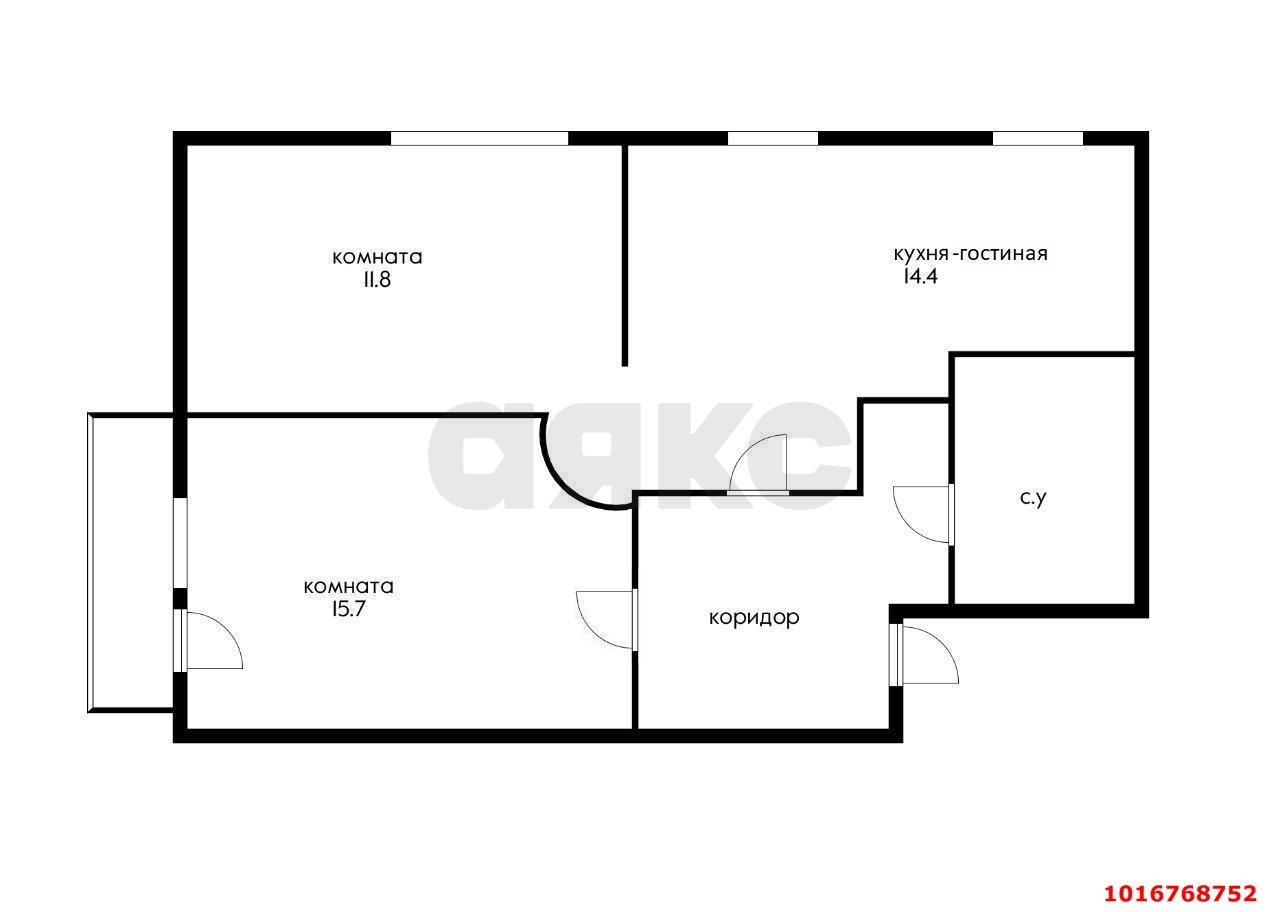 Фото №7: 2-комнатная квартира 50 м² - Краснодар, мкр. Западный внутригородской округ, ул. Фёдора Лузана, 12