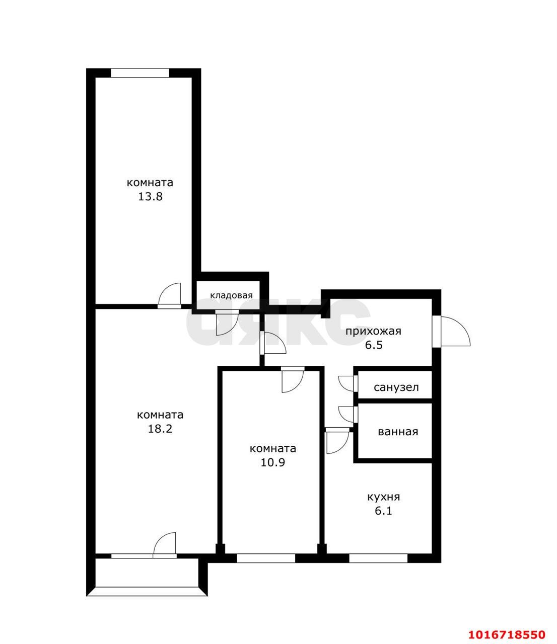 Фото №14: 3-комнатная квартира 61 м² - Краснодар, ул. Атарбекова, 40