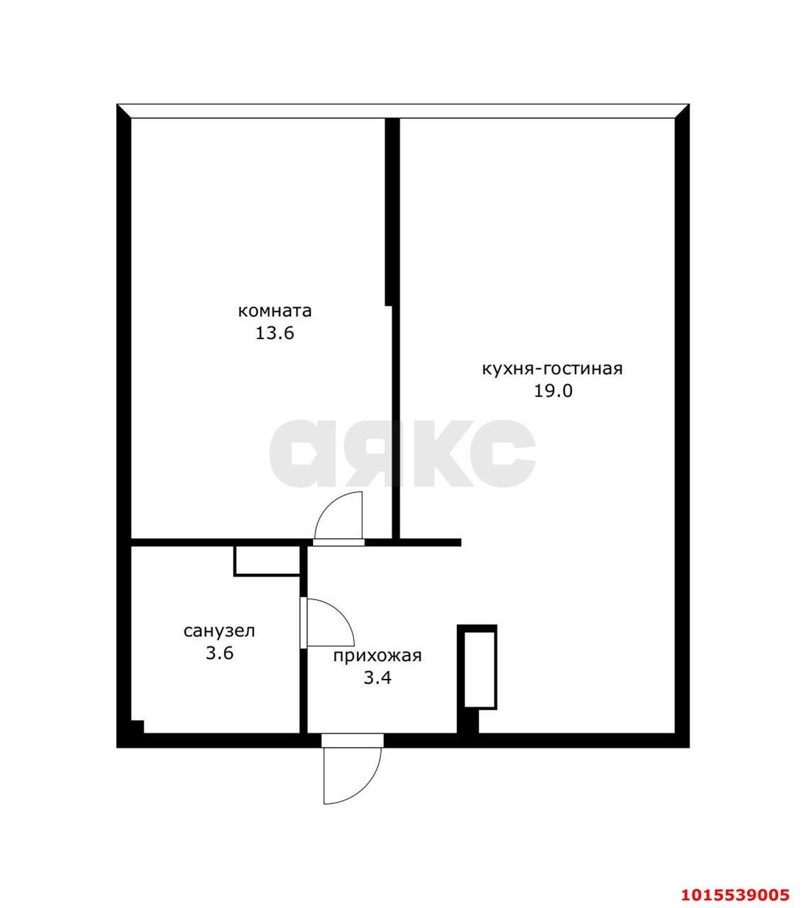 Фото №1: 1-комнатная квартира 39 м² - Краснодар, Прикубанский внутригородской округ, мкр. жилой комплекс Самолёт-3, ул. Ивана Беличенко, 86