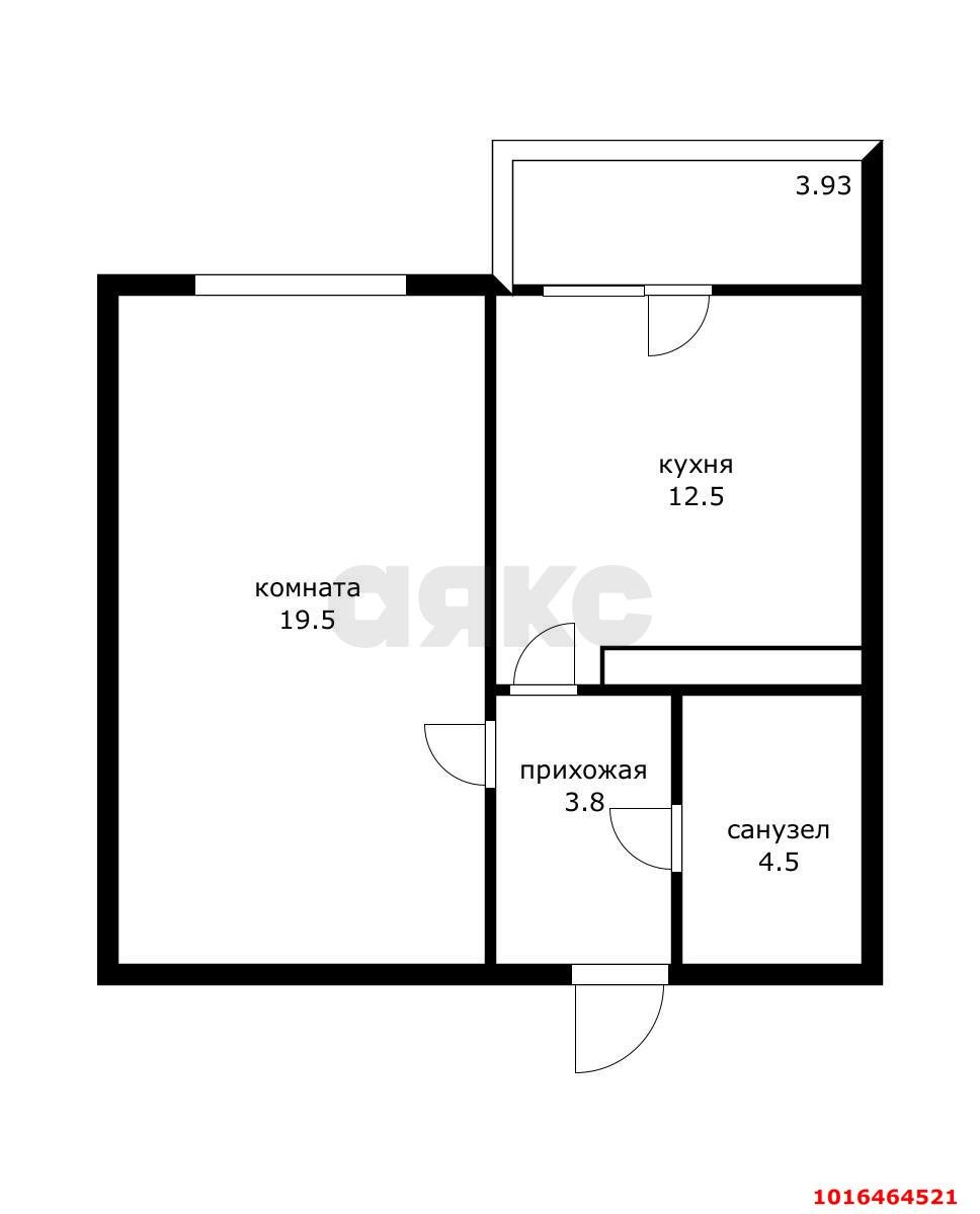 Фото №6: 1-комнатная квартира 46 м² - Краснодар, Прикубанский внутригородской округ, мкр. Молодёжный, ул. Душистая, 61