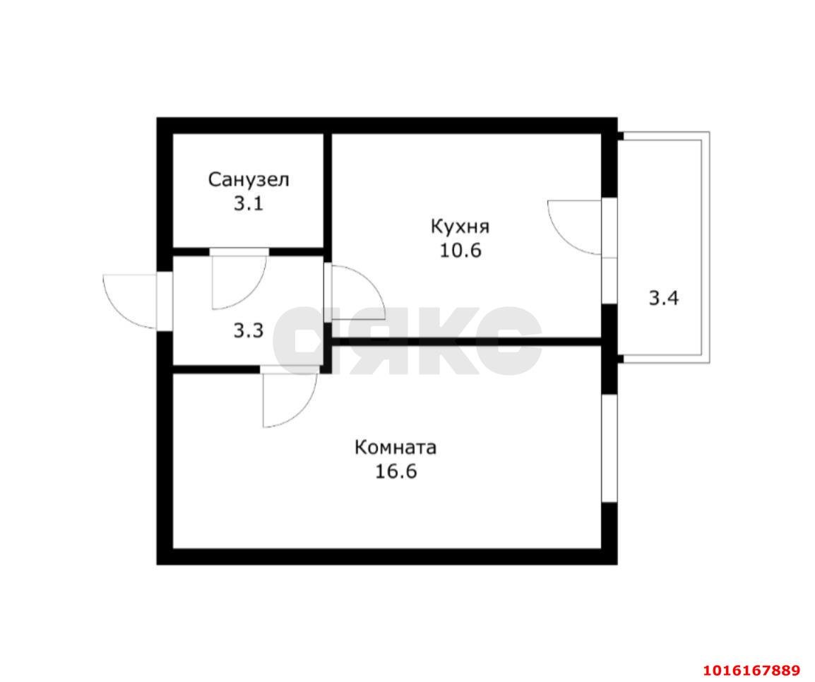 Фото №3: 1-комнатная квартира 39 м² - Новая Адыгея, мкр. жилой комплекс Дарград, ул. Тургеневское шоссе, 33/3к15