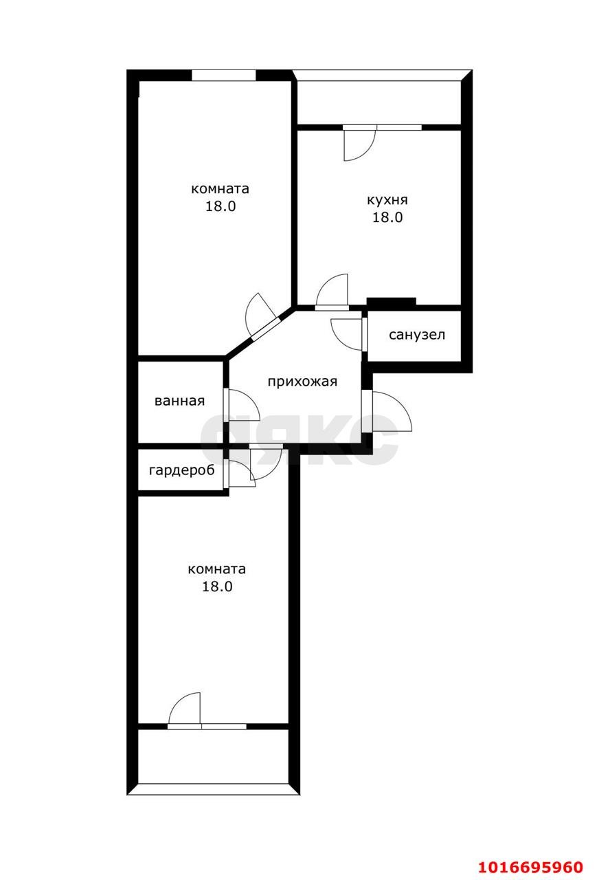 Фото №14: 2-комнатная квартира 68 м² - Елизаветинская, мкр. Прикубанский внутригородской округ, ул. Курганная, 132