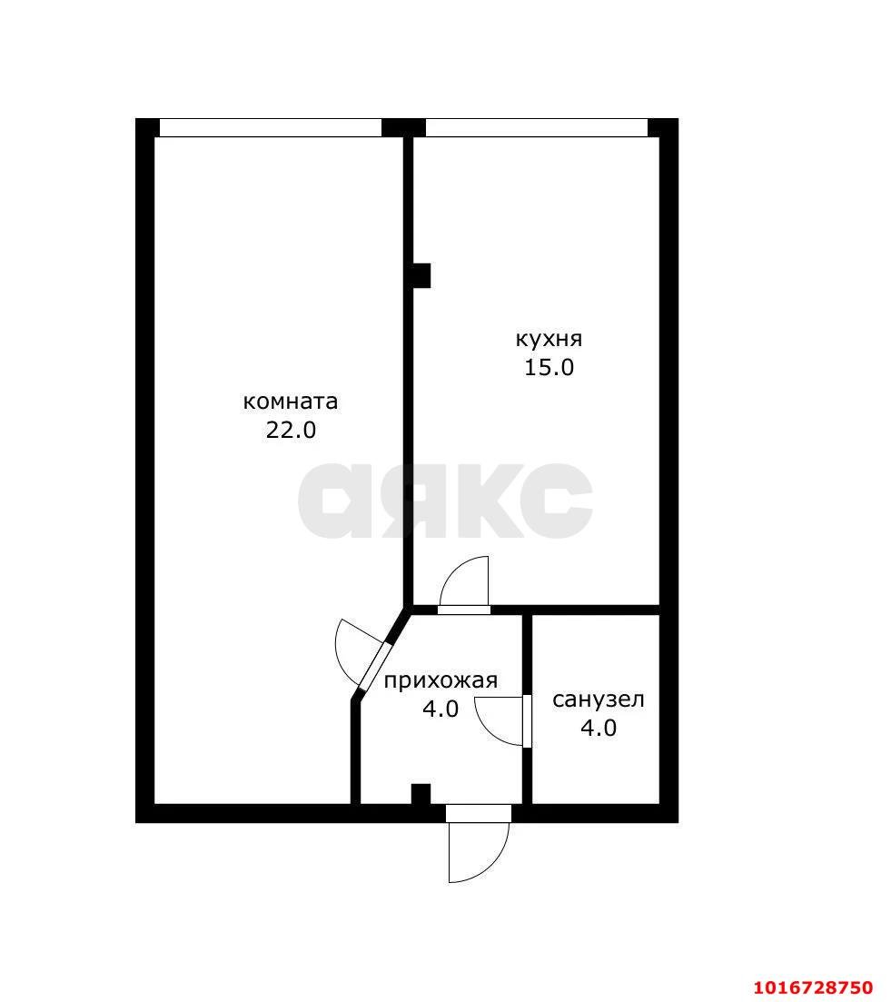 Фото №16: 1-комнатная квартира 46 м² - Берёзовый, Прикубанский внутригородской округ, мкр. Витаминкомбинат, ул. 2-я Целиноградская, 38/1