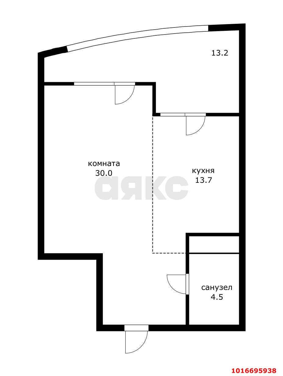 Фото №2: 1-комнатная квартира 61 м² - Краснодар, Карасунский внутригородской округ, Хлопчато-бумажный Комбинат, мкр. жилой комплекс Элегант, ул. Сормовская, 1/3