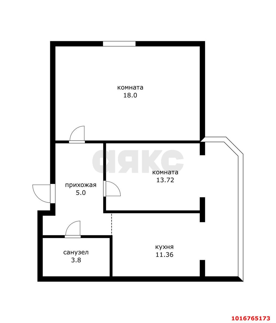 Фото №5: 2-комнатная квартира 51 м² - Краснодар, Прикубанский внутригородской округ, Калинино, мкр. Завод Радиоизмерительных Приборов, б-р Интернациональный, 111