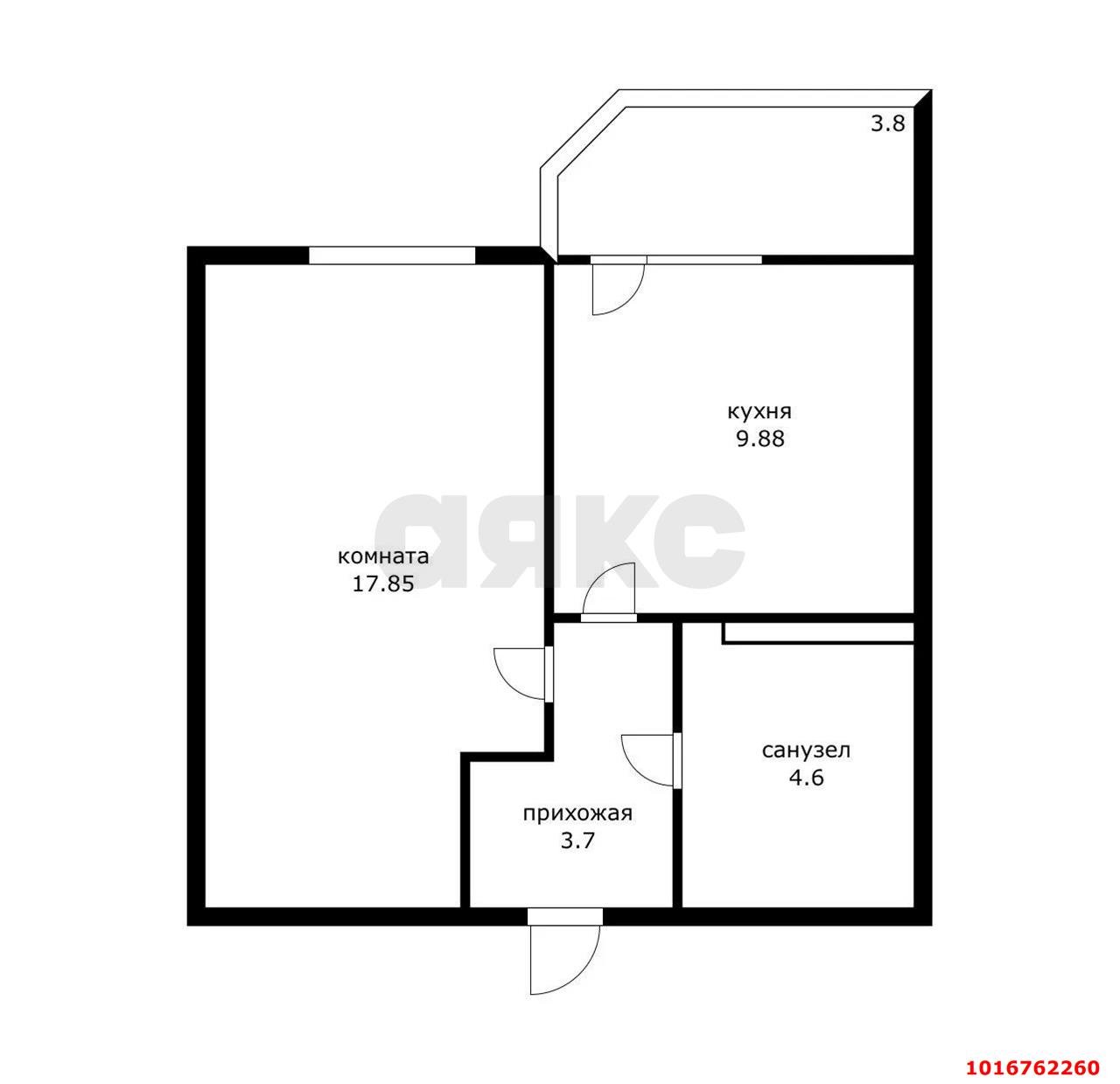Фото №14: 1-комнатная квартира 39 м² - Краснодар, Прикубанский внутригородской округ, мкр. Завод Измерительных Приборов, ул. Зиповская, 68