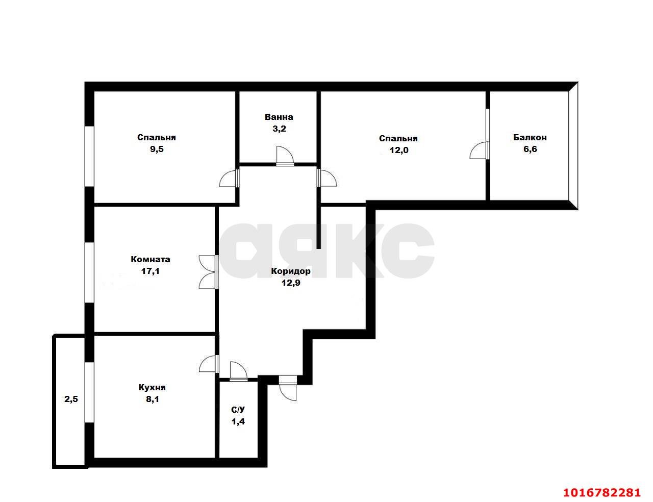 Фото №6: 3-комнатная квартира 72 м² - Краснодар, ул. Дербентская, 18