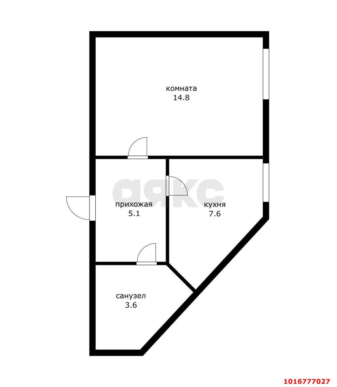 Фото №10: 1-комнатная квартира 31 м² - Краснодар, Музыкальный, Прикубанский внутригородской округ, мкр. Завод Радиоизмерительных Приборов, ул. имени Сергея Есенина, 108/6Б