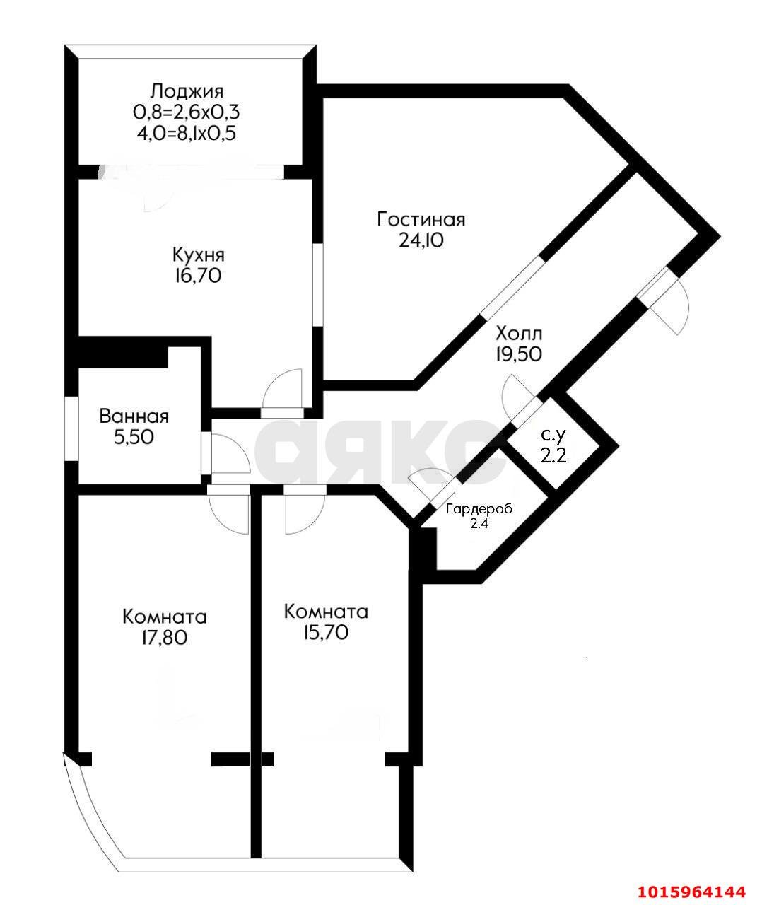 Фото №16: 3-комнатная квартира 128 м² - Краснодар, ЖК Новый Город, Западный внутригородской округ, жилой комплекс Новый Город, мкр. Юбилейный, б-р Клары Лучко, 14к3