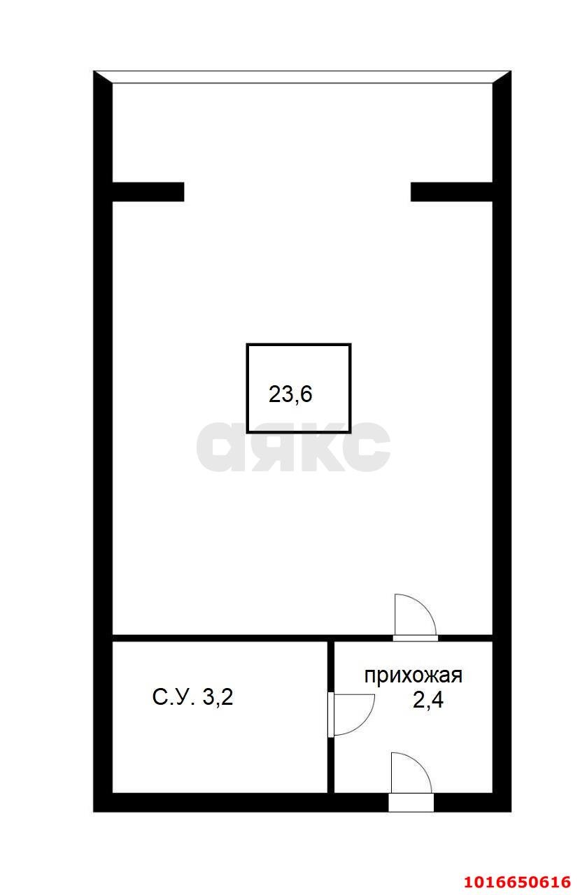 Фото №8: Студия 23 м² - Российский, мкр. Прикубанский внутригородской округ, ул. Измаильская, 15