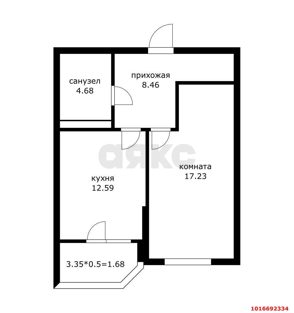 Фото №2: 1-комнатная квартира 45 м² - Краснодар, Прикубанский внутригородской округ, ЖК Лучший, Завод Радиоизмерительных Приборов, имени Петра Метальникова, мкр. жилой комплекс Лучший, ул. Ростовское шоссе, 30/7