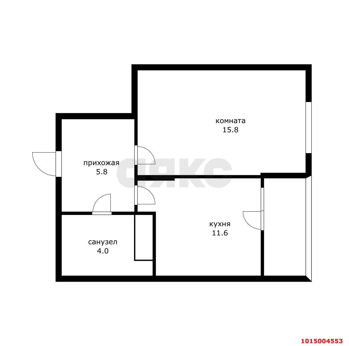 Фото №19: 1-комнатная квартира 37 м² - Знаменский, Карасунский внутригородской округ, мкр. Родные Просторы, ул. Природная, 10Бк22