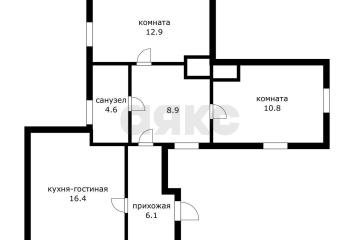 Фото №5: 3-комнатная квартира 59 м² - Краснодар, мкр. Центральный, ул. Чапаева, 109